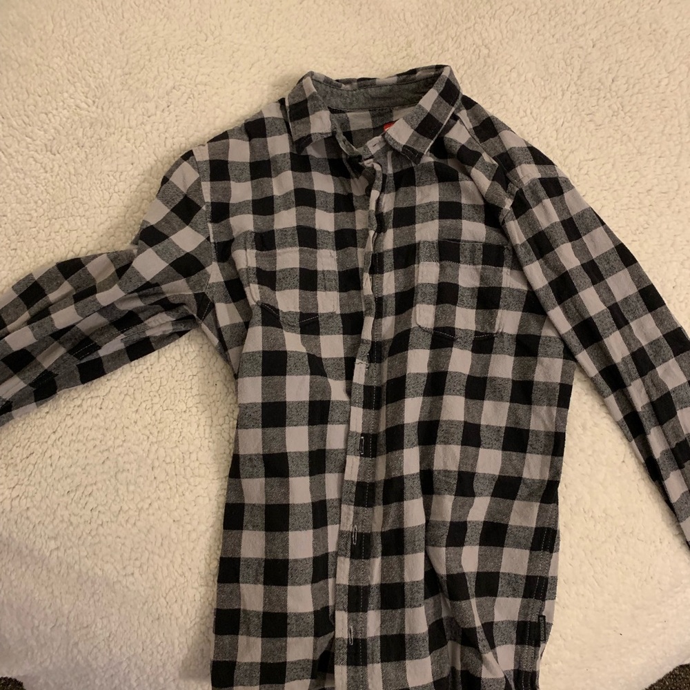 Button down plaid shirt